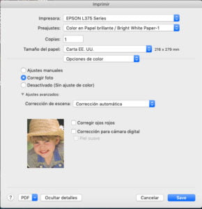 impresiones fotográficas computadora