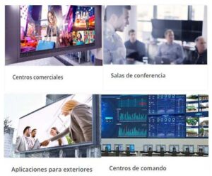 usos displays comerciales