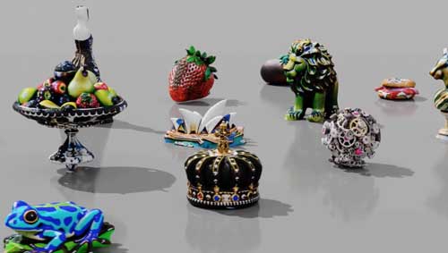 Figuras de modelado 3D creadas con chat GPT