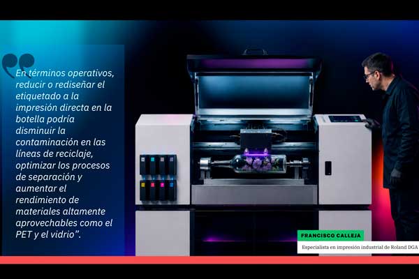 Impresión industrial directa sobre botellas