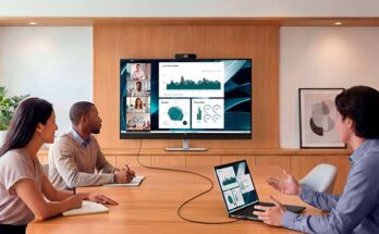 monitor Dell Pro P 43 4K para videoconferencias